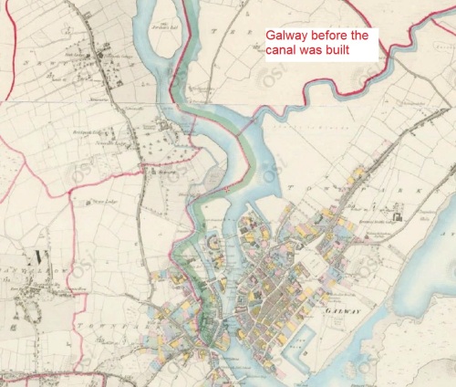 The Eglinton Canal is not on the 6" OSI map ...